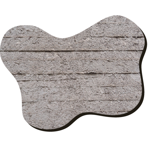 Stone texture in a wave-shaped sample